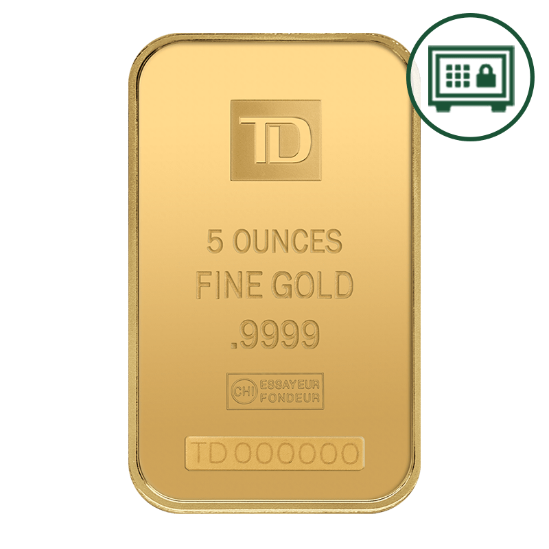 Image for 5 oz TD Gold Bar - Secure Storage from TD Precious Metals